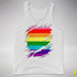 Original Gilbert Baker LGBTQ Gay Pride Flag Ripped Reveal Premium - White