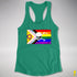 Intersex Inclusive Progress Pride Pirate Flag Racerback Tank - Kelly Green