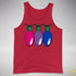 Bisexual Pride Christmas Lights Premium Tank Top - Red