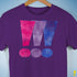 Bisexual Pride Exclamation Points Premium Unisex T-Shirt - Purple