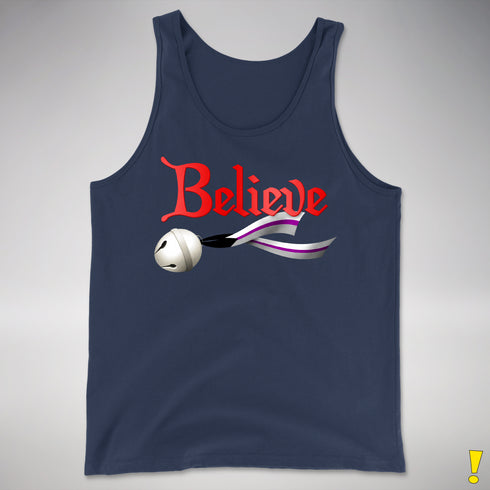 Believe Demisexual Pride Jingle Bell Premium Tank Top - Navy