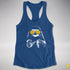 Pride Sloth Intersex Flag Sunglasses Women's Racerback Tank - Royal