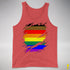 Philly LGBTQ Gay Pride Flag Ripped Reveal Premium Tank Top - Red Triblend