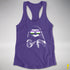 Pride Sloth Genderqueer Flag Sunglasses Women's Racerback Tank - Purple