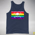 Gilbert Baker LGBTQ Pride Pirate Flag Premium Tank Top - Navy