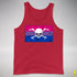 Bisexual Pride Pirate Flag Premium Tank Top - Red