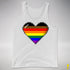 Philly LGBTQ Pride Pixel Heart Premium Tank Top - White