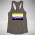 Nonbinary Pride Pirate Flag Racerback Tank - Dark Grey