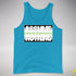 Assume Nothing Agender Pride Flag Premium Tank Top - Neon Blue