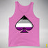 Asexual Pride 8-Bit Pixel Ace of Spades Premium Tank Top - Neon Pink