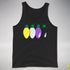 Nonbinary Pride Christmas Lights Premium Tank Top - Black