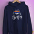 Pride Sloth LGBTQ Flag Sunglasses Hoodie - Navy