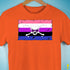 Genderfluid Pride Pirate Flag Premium Unisex T-Shirt - Orange