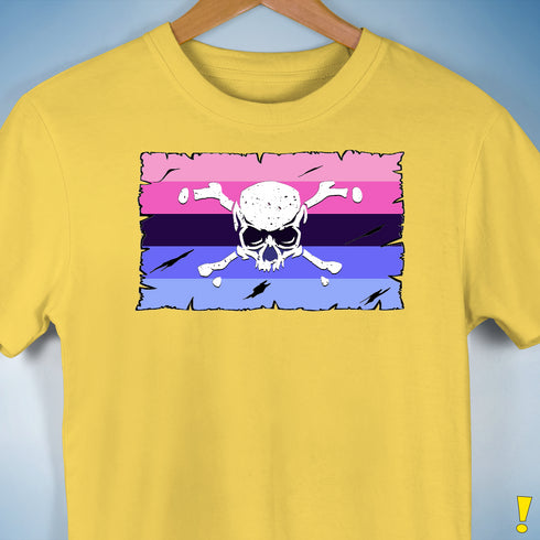 Omnisexual Pride Pirate Flag Premium Unisex T-Shirt - Yellow