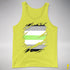 Agender Pride Flag Ripped Reveal Premium Tank Top - Neon Yellow