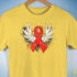 Winged Red Ribbon - World AIDS Day Premium Unisex T-Shirt - Yellow