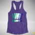 MLM Gay Pride Grunge Exclamation Points Racerback Tank - Purple