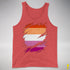 Lesbian Pride Flag Ripped Reveal Premium Tank Top - Red Triblend