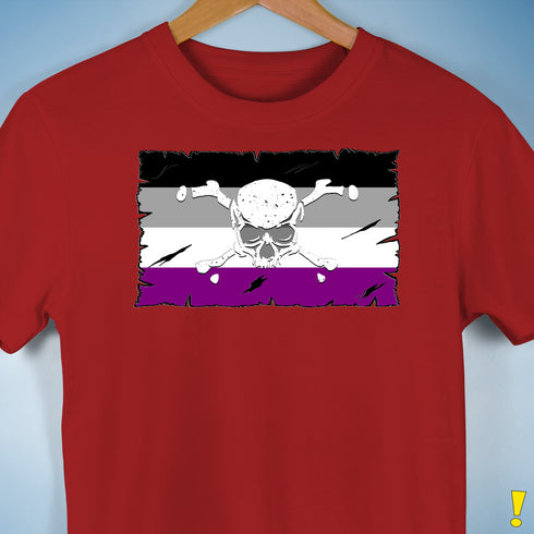 Asexual Pride Pirate Flag Premium Unisex T-Shirt - Red