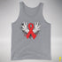 Winged Red Ribbon - World AIDS Day Premium Tank Top - Grey Heather