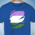 Genderqueer Pride Flag Ripped Reveal Premium Unisex T-Shirt - Royal Blue