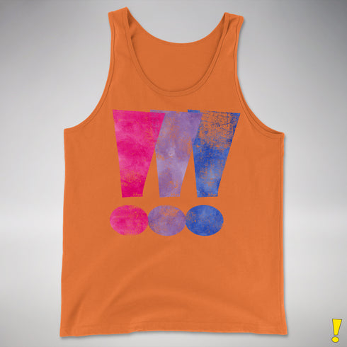 Bisexual Pride Exclamation Points Premium Tank Top - Orange