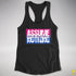 Assume Nothing Bisexual Pride Flag Racerback Tank - Black