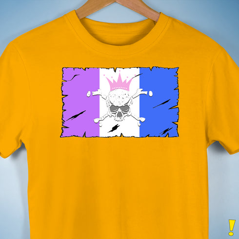 Drag Pride Pirate Flag Premium Unisex T-Shirt - Gold