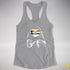 Pride Sloth Bear Pride Flag Sunglasses Women's Racerback Tank - Heather Grey
