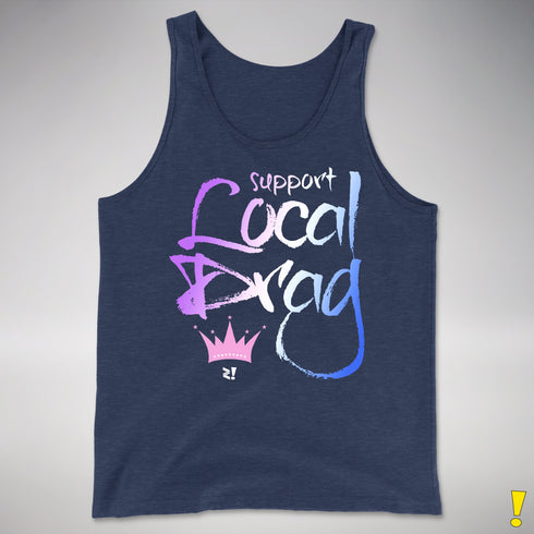 Support Local Drag Premium Tank Top - Navy Heather