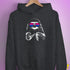 Pride Sloth Bisexual Flag Sunglasses Hoodie - Dark Grey Heather
