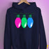 Polysexual Pride Christmas Lights Hoodie - Navy