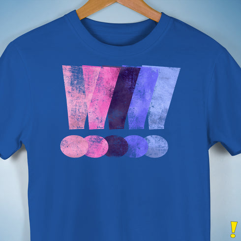 Distressed Omnisexual Pride Exclamation Points Premium Unisex T-Shirt - Royal Blue