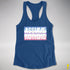 Assume Nothing Bigender Pride Flag Racerback Tank - Royal