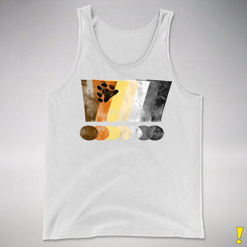 Bear Pride Grunge Exclamation Points Premium Tank Top - White