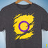 Intersex Pride Flag Ripped Reveal Premium Unisex T-Shirt - Dark Grey Heather