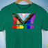 LGBTQ Progress Pride Grunge Exclamation Points Premium Unisex T-Shirt - Kelly Green