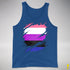Genderfluid Pride Flag Ripped Reveal Premium Tank Top - Royal Blue