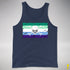 Gay Male Pride Pirate Flag Premium Tank Top - Navy