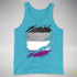 Asexual Pride Flag Ripped Reveal Premium Tank Top - Aqua Triblend