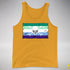 Gay Male Pride Pirate Flag Premium Tank Top - Gold
