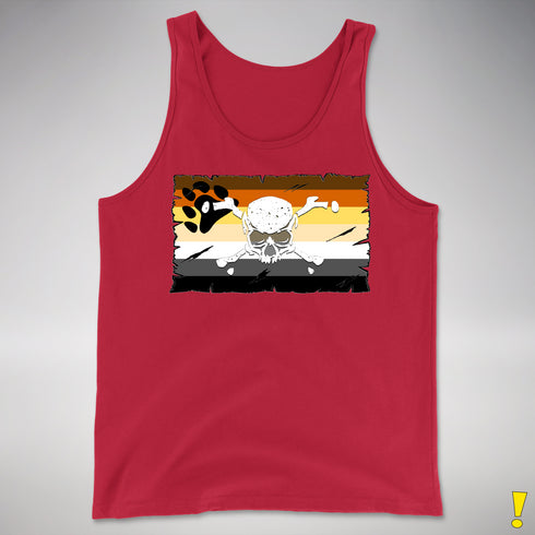 Bear Pride Pirate Flag Premium Tank Top - Red