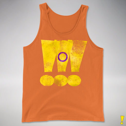 Intersex Pride Grunge Exclamation Points Premium Tank Top - Orange