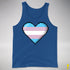 Transgender Pride Pixel Heart Premium Tank Top - Royal Blue
