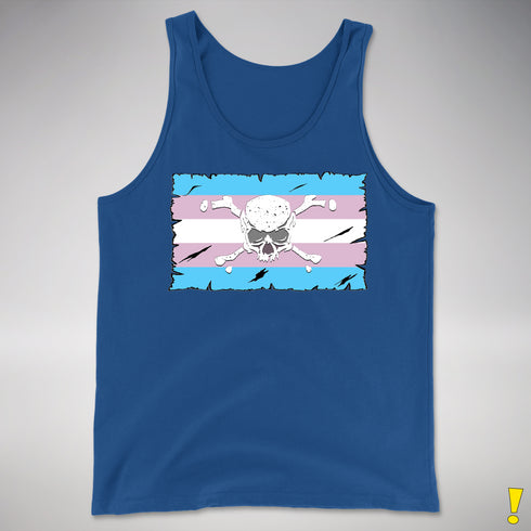Transgender Pride Pirate Flag Premium Tank Top - Royal Blue