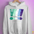 MLM Gay Pride Grunge Exclamation Points Hoodie - White