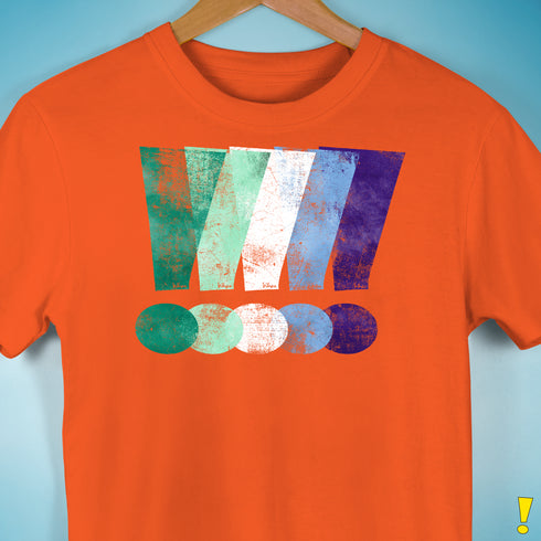 MLM Gay Pride Grunge Exclamation Points Premium Unisex T-Shirt - Orange
