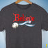 Believe Transgender Pride Jingle Bell Premium Unisex T-Shirt - Dark Grey Heather