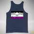 Asexual Pride Pirate Flag Premium Tank Top - Navy