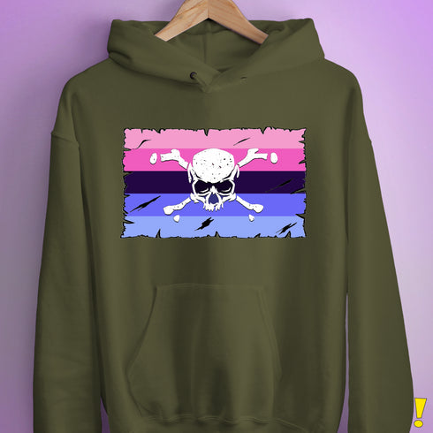 Omnisexual Pride Pirate Flag Hoodie - Army
